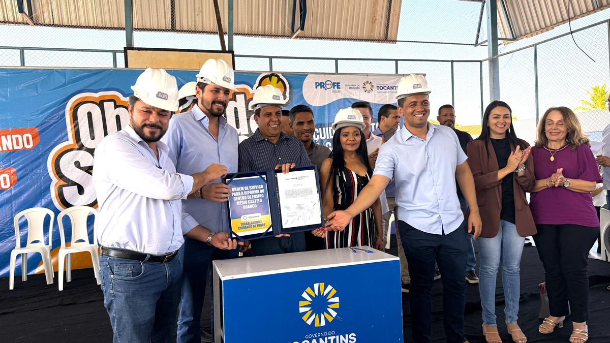 Em Colinas, secretário Fábio Vaz assina ordem de serviço das obras do CEM Castelo Branco e entrega prédio onde ocorrerão aulas do Colégio Militar João XXIII