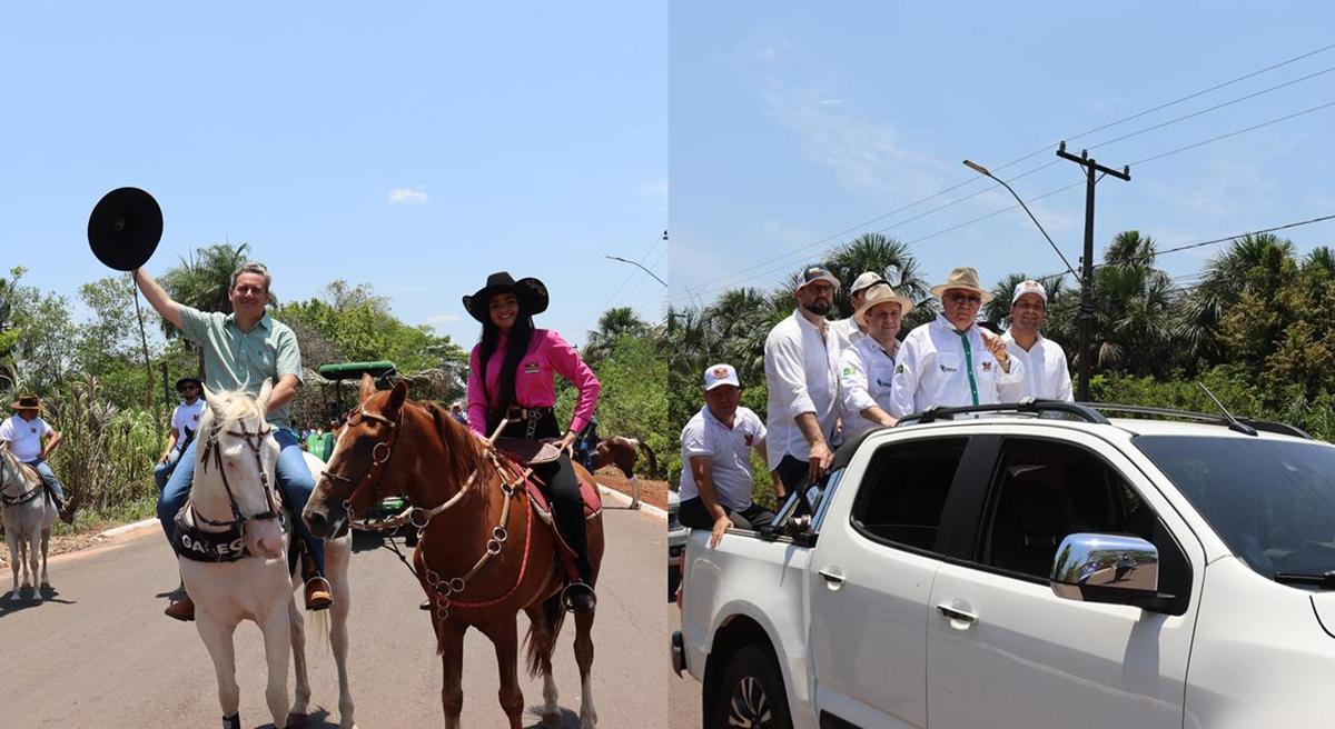 Prefeito Djalma e governador em exercício Laurez destacam cultura e desenvolvimento durante cavalgada de Wanderlândia