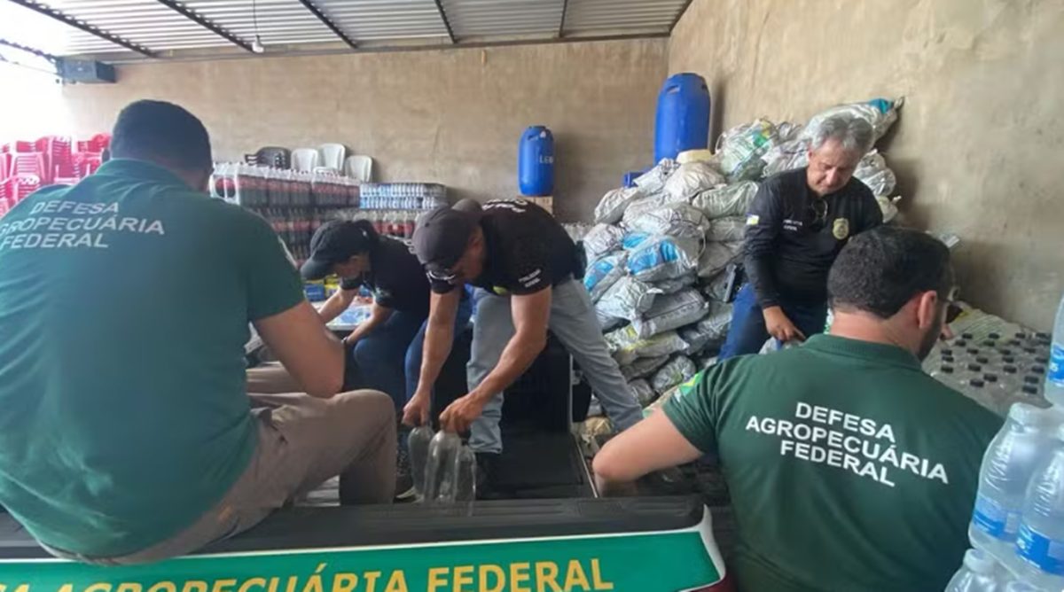 Operação CX fecha fábrica clandestina e apreende dezenas de litros de bebidas alcoólicas irregulares em Combinado