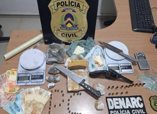 Em Araguaína, Polícia Civil apreende drogas, arma de fogo e prende traficante ligado à facção criminosa