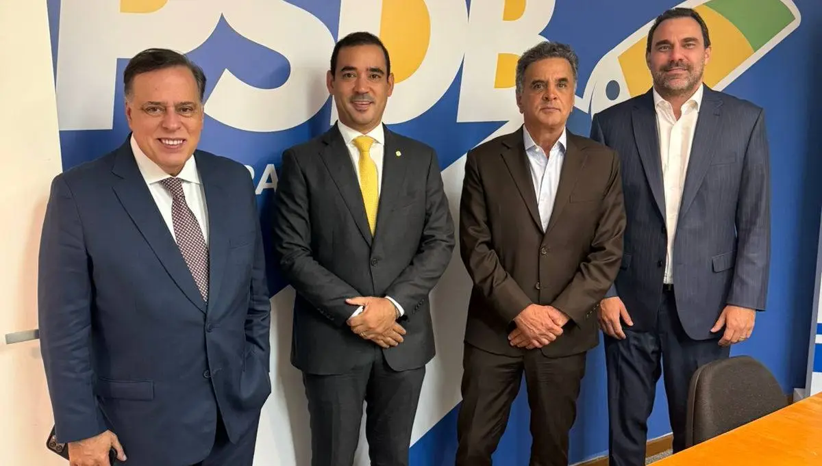 Recebido por Aécio, Vicentinho reverencia história do PSDB e projeto no Tocantins; “você agrega muito”, diz presidente nacional