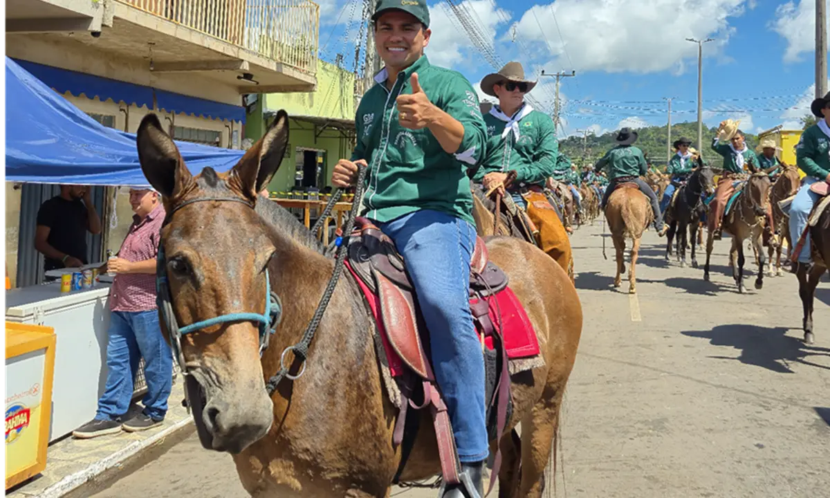 Pré-candidato a deputado federal, Lucas Campelo participa da 25ª Cavalgada de Aragominas e reforça defesa do setor produtivo