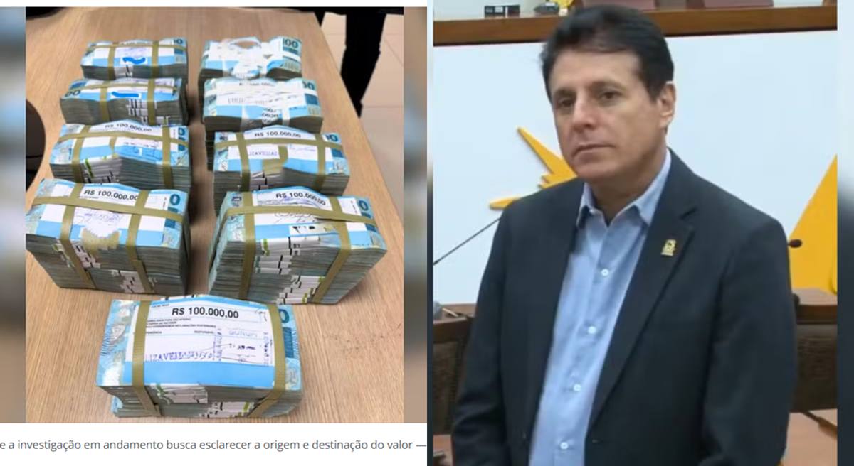 Polícia Federal apreende cerca de R$ 900 mil com deputado estadual Nilton Franco em Palmas; origem dos recursos é investigada