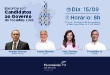 Fecomércio Tocantins realiza Encontro com Candidatos ao Governo do Estado no dia 15 de setembro