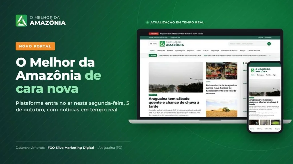Com novo layout, OMelhor da Amazônia é 1º lugar em teste do Google entre grandes portais do Tocantins